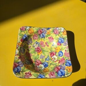 Vibrant Yellow and Red Floral Decor Accent